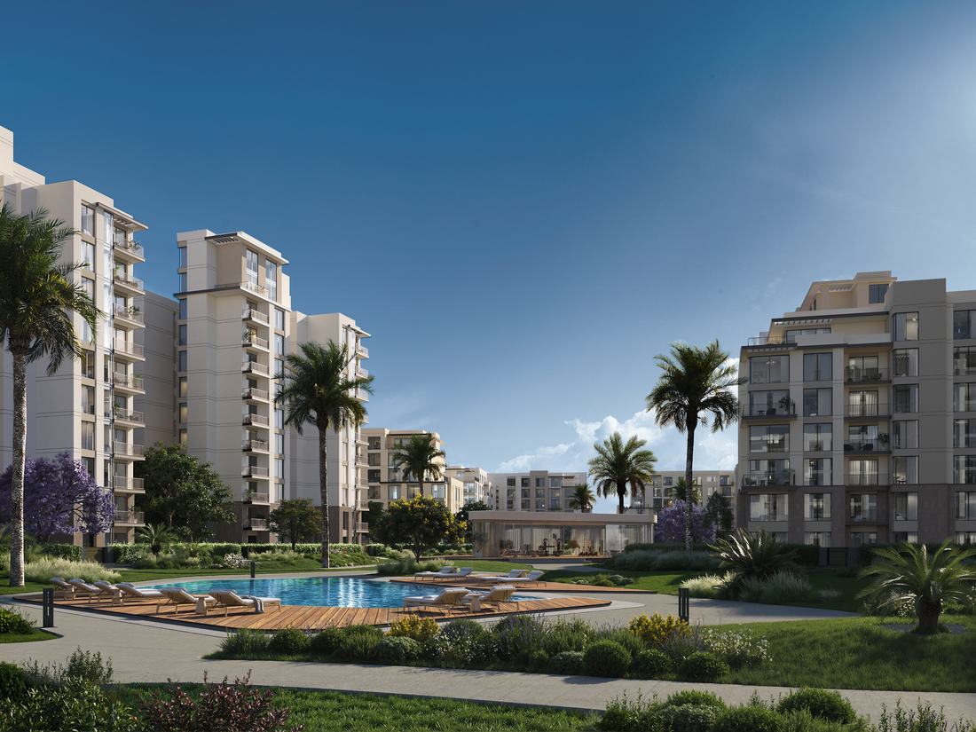 Walkable streets and landscaped courtyards between residences